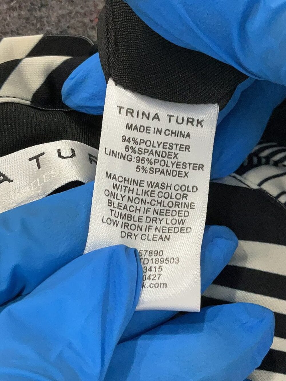 Trina Turk Halter Cocktail Dress Multi Stripe Size 4 - Picture 7 of 7